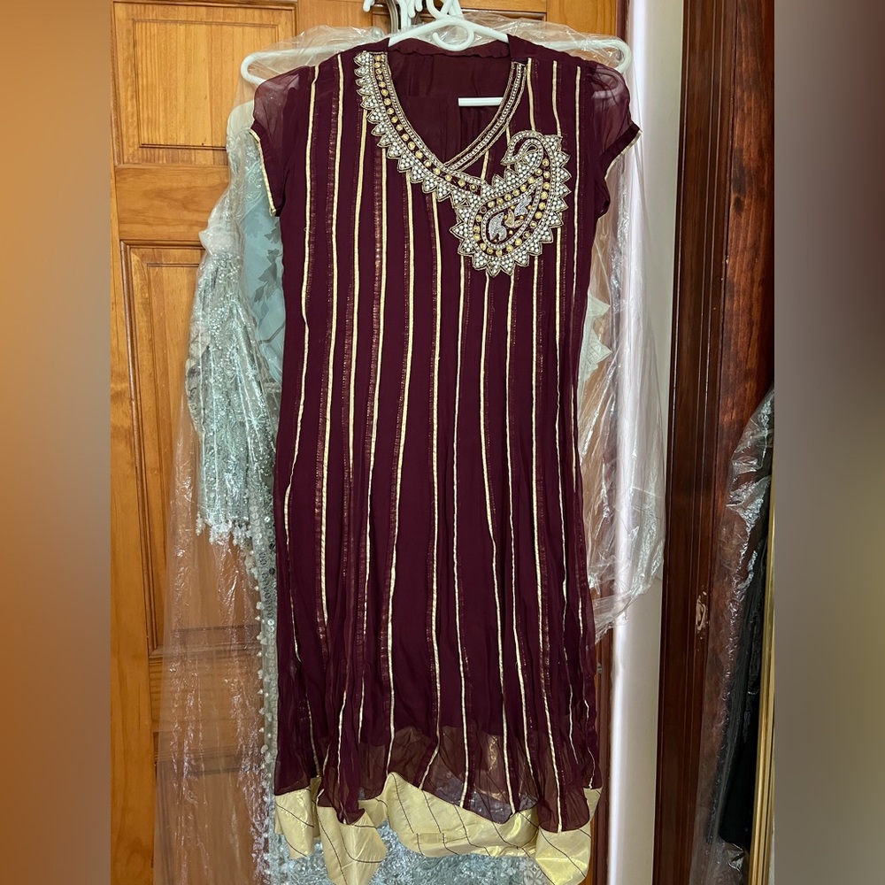 New! Women’s Indian Pakistani Embellished Dress High retail $300